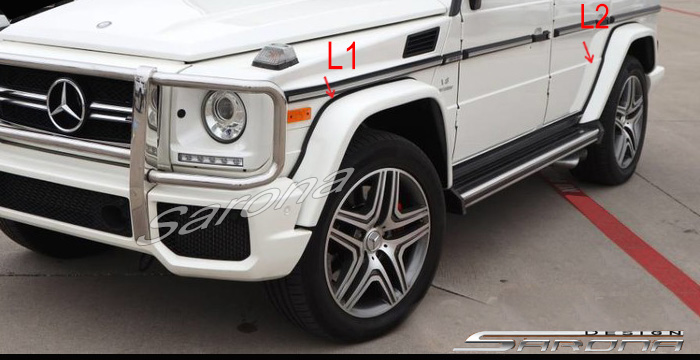 Custom Mercedes G Class  SUV/SAV/Crossover Fender Flares (2000 - 2013) - $690.00 (Part #MB-009-FF)